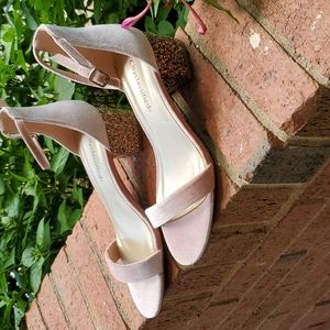 Blush pink ankle strap sandals sz. 10